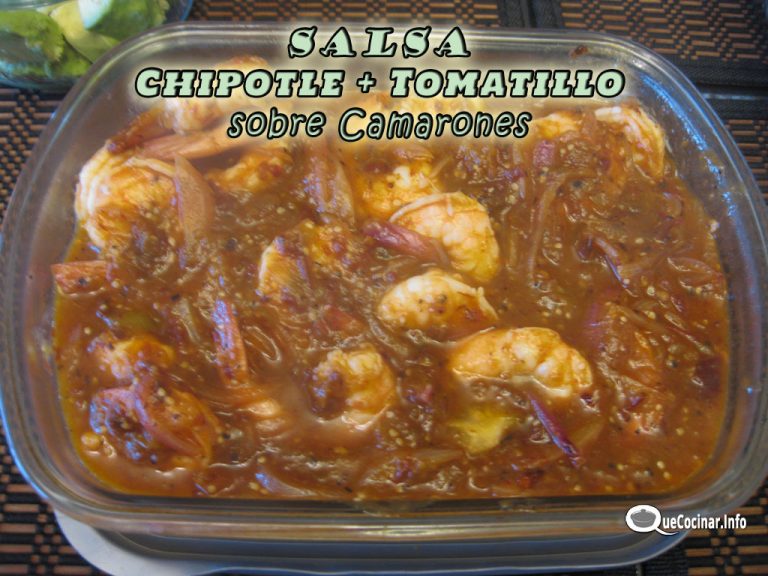 Receta de Salsa Chipotle Tomatillo con Camarones