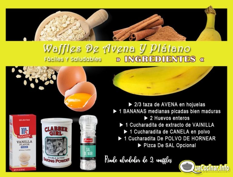 Waffles De Avena Y Plátano Fáciles Y Saludables